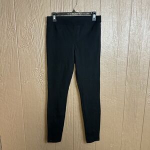 NWT HUE Women's Stretch Ponte Leggings Mid Rise Black Size M Career Wear